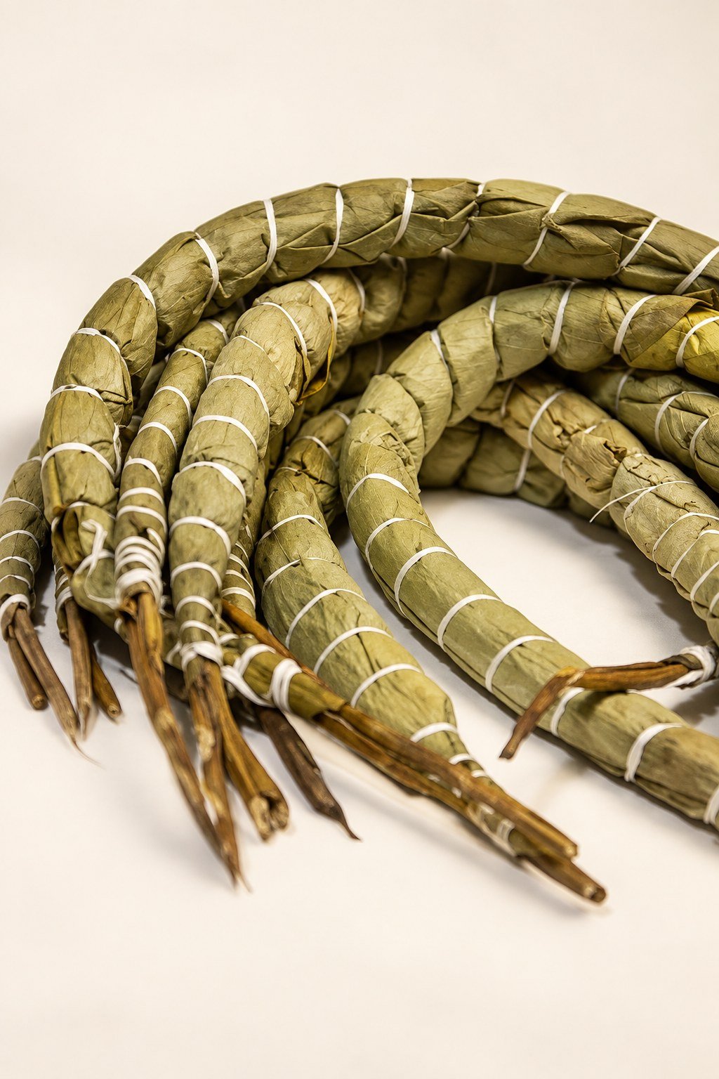 Leaf-wrapped bobolo and miondo cassava sticks